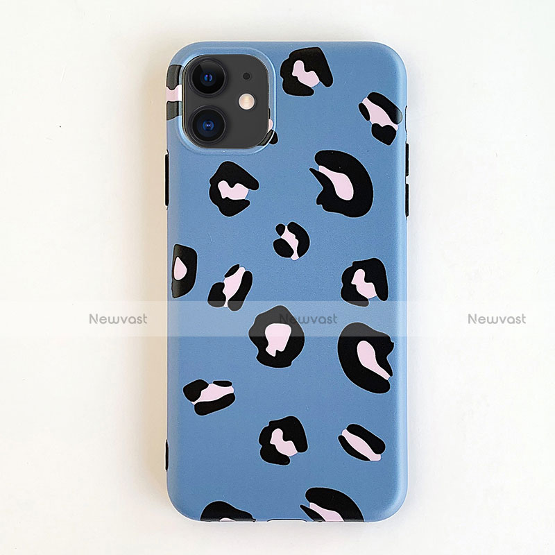 Silicone Candy Rubber Gel Fashionable Pattern Soft Case Cover for Apple iPhone 11 Blue