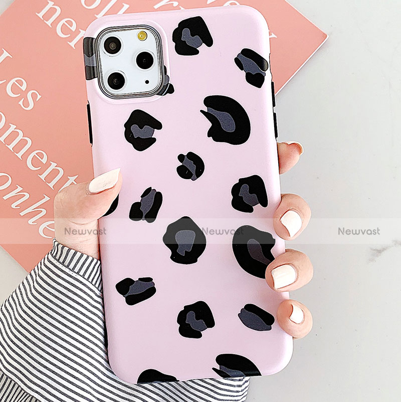 Silicone Candy Rubber Gel Fashionable Pattern Soft Case Cover for Apple iPhone 11 Pro Max Rose Gold