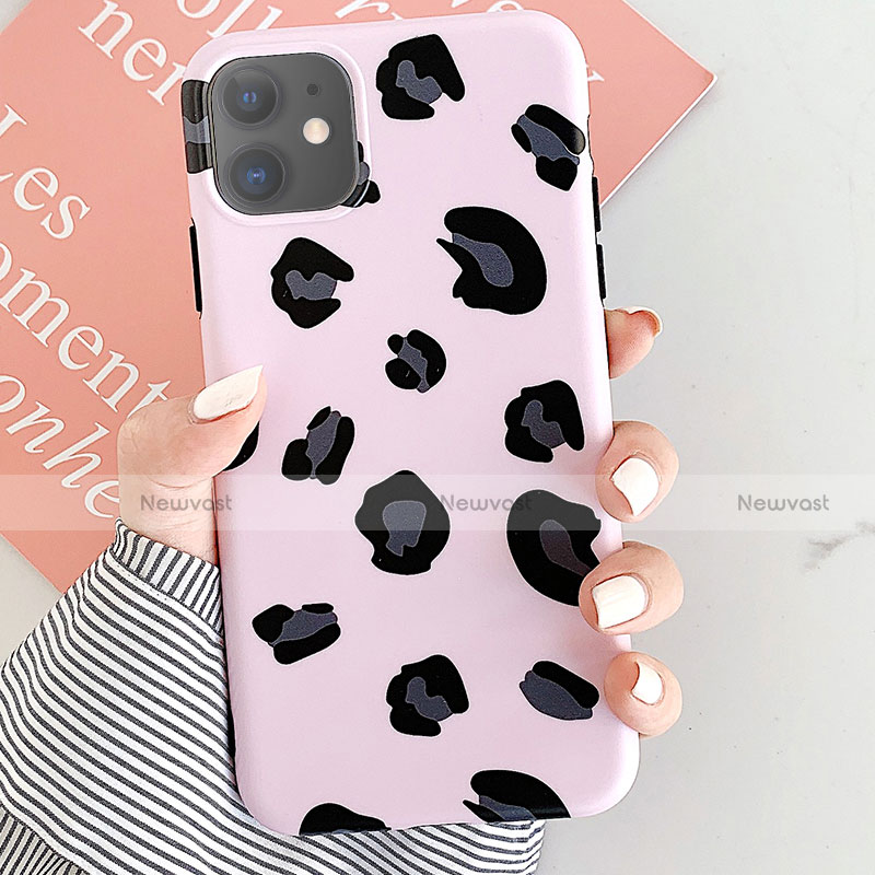 Silicone Candy Rubber Gel Fashionable Pattern Soft Case Cover for Apple iPhone 11 Rose Gold