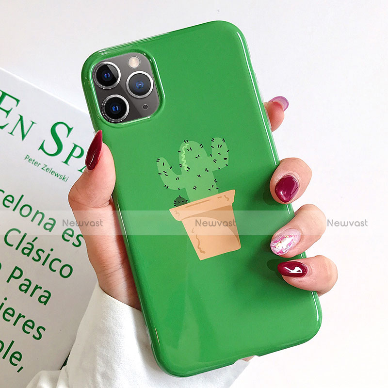 Silicone Candy Rubber Gel Fashionable Pattern Soft Case Cover H01 for Apple iPhone 11 Pro Green