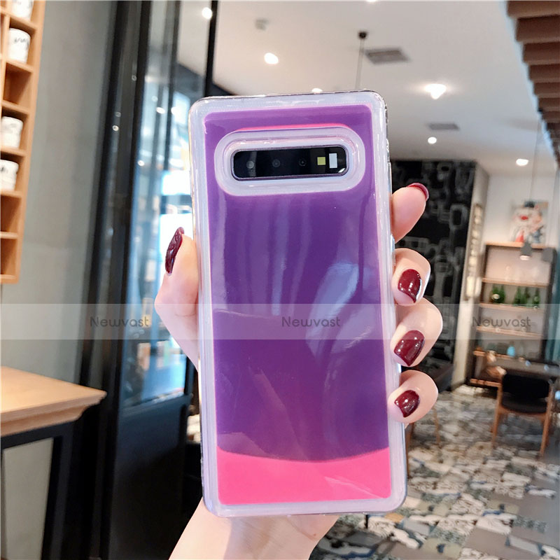 Silicone Candy Rubber Gel Fashionable Pattern Soft Case Cover K02 for Samsung Galaxy S10 Purple