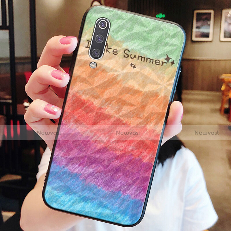 Silicone Candy Rubber Gel Fashionable Pattern Soft Case Cover K02 for Xiaomi Mi A3 Pink