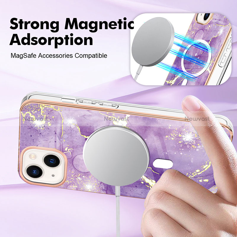 Silicone Candy Rubber Gel Fashionable Pattern Soft Case Cover Mag-Safe Magnetic for Apple iPhone 14 Plus