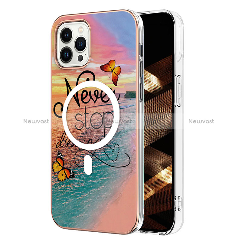 Silicone Candy Rubber Gel Fashionable Pattern Soft Case Cover Mag-Safe Magnetic for Apple iPhone 16 Pro