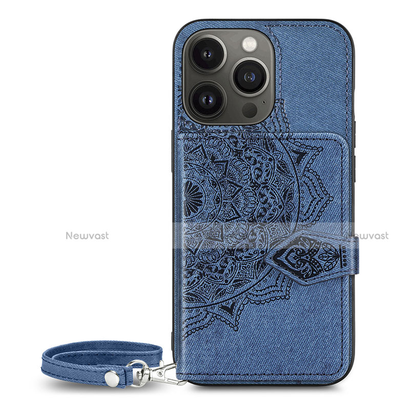 Silicone Candy Rubber Gel Fashionable Pattern Soft Case Cover S01 for Apple iPhone 13 Pro Max Blue