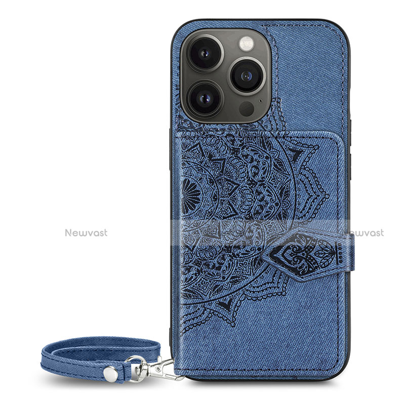 Silicone Candy Rubber Gel Fashionable Pattern Soft Case Cover S01 for Apple iPhone 14 Pro Blue