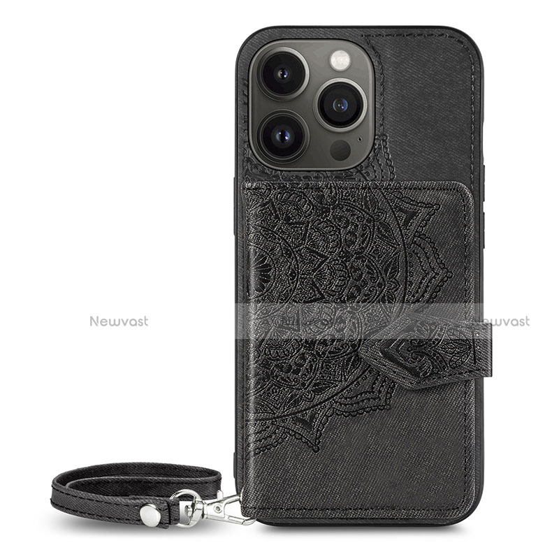 Silicone Candy Rubber Gel Fashionable Pattern Soft Case Cover S01 for Apple iPhone 14 Pro Max Black