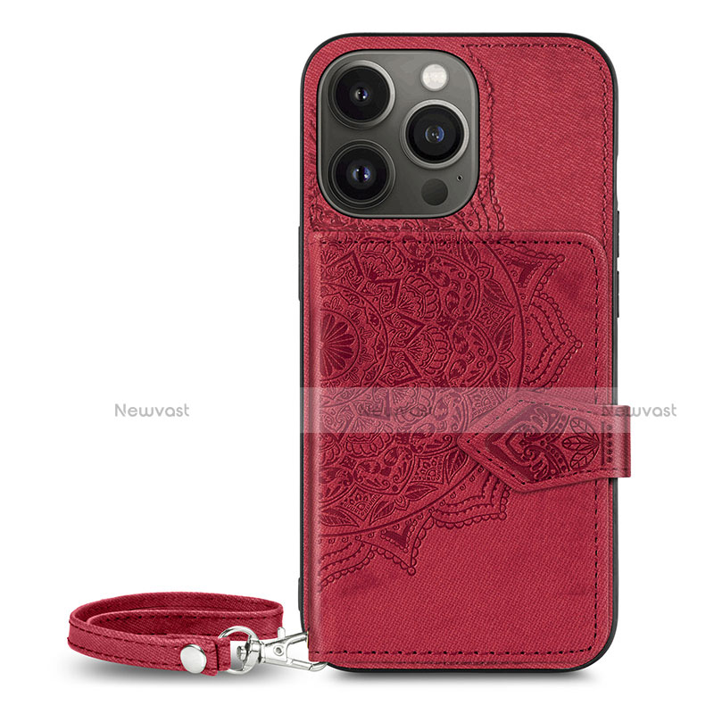 Silicone Candy Rubber Gel Fashionable Pattern Soft Case Cover S01 for Apple iPhone 14 Pro Red