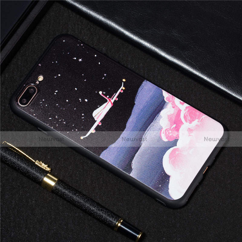Silicone Candy Rubber Gel Fashionable Pattern Soft Case Cover S01 for Apple iPhone 7 Plus