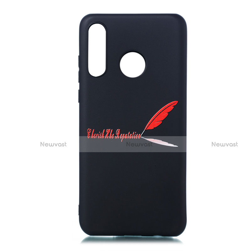 Silicone Candy Rubber Gel Fashionable Pattern Soft Case Cover S01 for Huawei P30 Lite New Edition Red