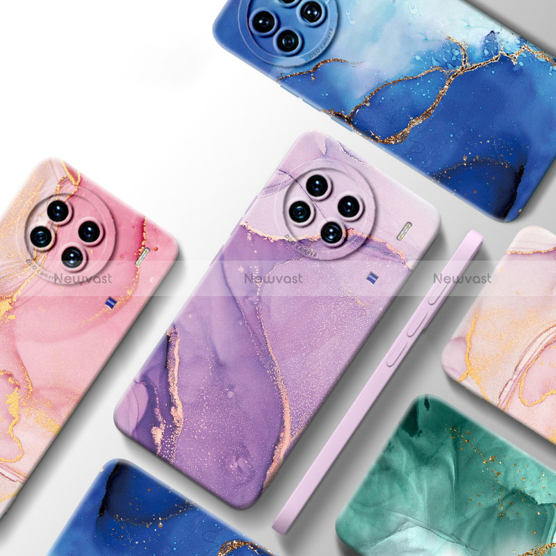 Silicone Candy Rubber Gel Fashionable Pattern Soft Case Cover S01 for Vivo X90 5G