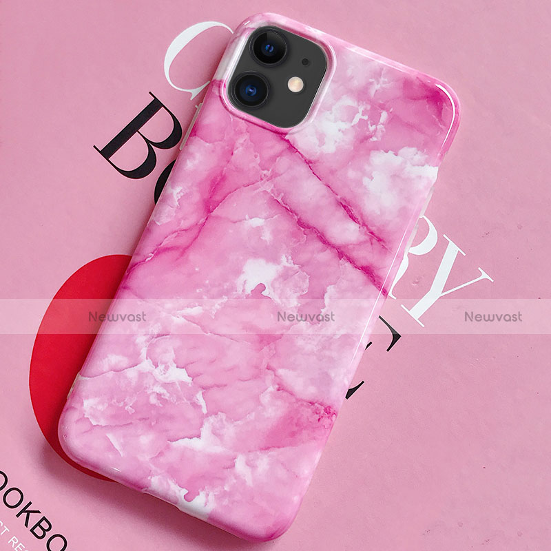 Silicone Candy Rubber Gel Fashionable Pattern Soft Case Cover S02 for Apple iPhone 11 Pink