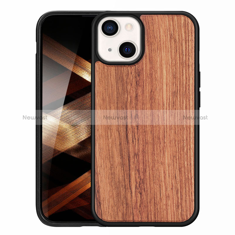 Silicone Candy Rubber Gel Fashionable Pattern Soft Case Cover S03 for Apple iPhone 15 Light Brown