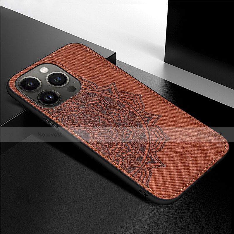 Silicone Candy Rubber Gel Fashionable Pattern Soft Case Cover S05 for Apple iPhone 13 Pro Max Brown