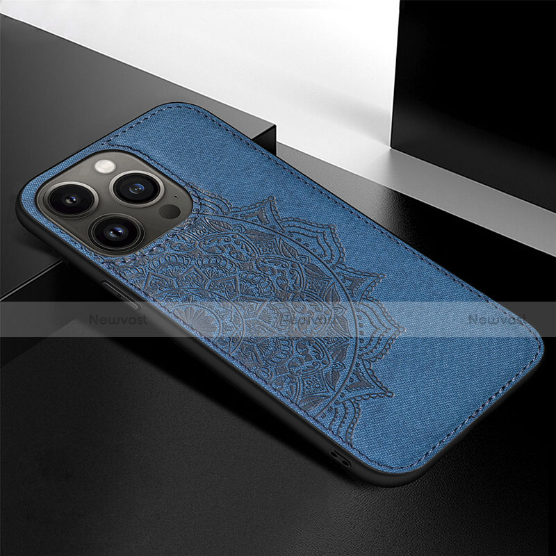 Silicone Candy Rubber Gel Fashionable Pattern Soft Case Cover S05 for Apple iPhone 14 Pro Blue