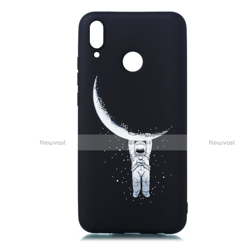 Silicone Candy Rubber Gel Fashionable Pattern Soft Case Cover S05 for Huawei Enjoy 9 Plus Black