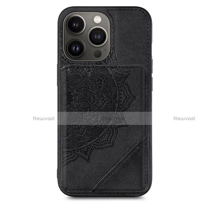 Silicone Candy Rubber Gel Fashionable Pattern Soft Case Cover S06 for Apple iPhone 13 Pro Black