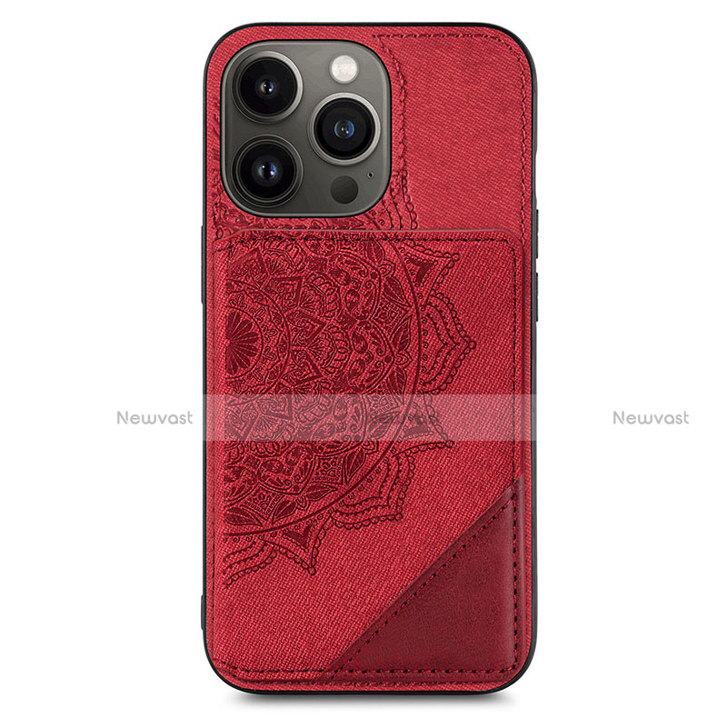 Silicone Candy Rubber Gel Fashionable Pattern Soft Case Cover S06 for Apple iPhone 13 Pro Max Red