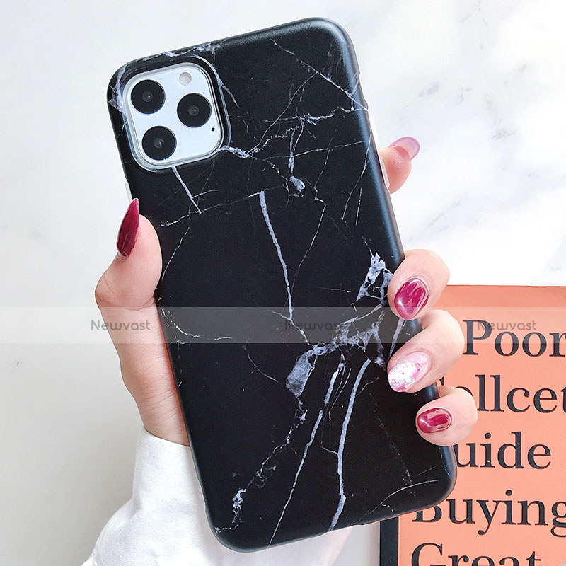 Silicone Candy Rubber Gel Fashionable Pattern Soft Case Cover S10 for Apple iPhone 11 Pro Black