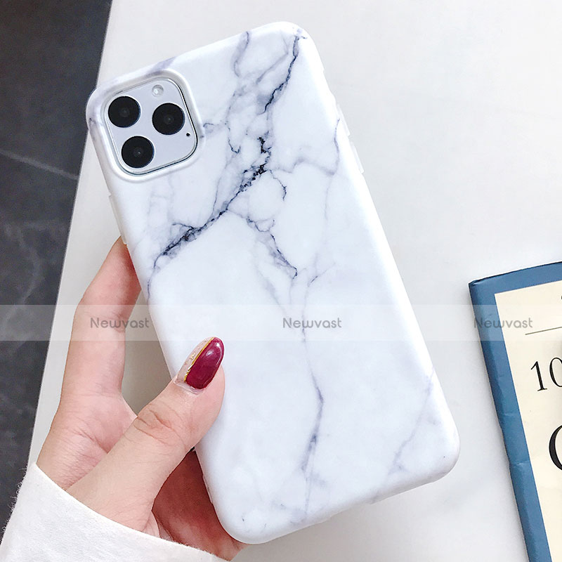 Silicone Candy Rubber Gel Fashionable Pattern Soft Case Cover S10 for Apple iPhone 11 Pro Max White