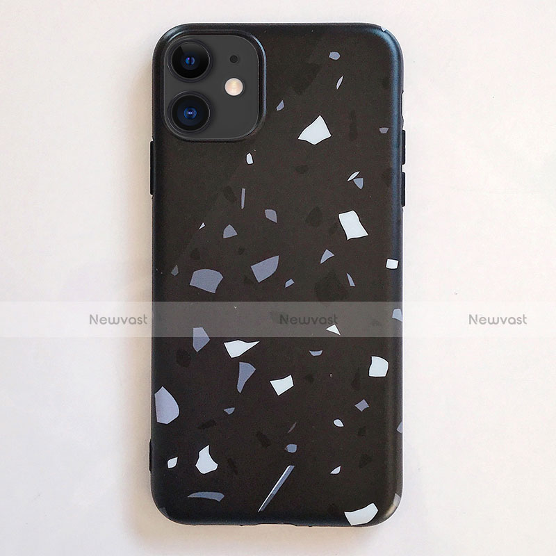 Silicone Candy Rubber Gel Fashionable Pattern Soft Case Cover S12 for Apple iPhone 11 Black