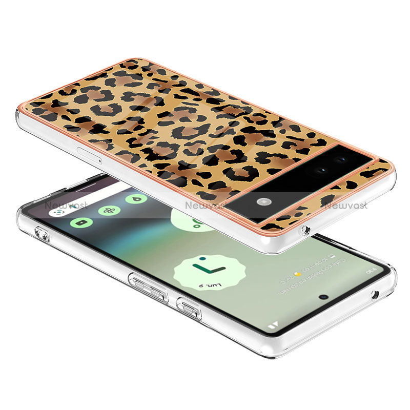 Silicone Candy Rubber Gel Fashionable Pattern Soft Case Cover SD7 for Google Pixel 6a 5G Brown