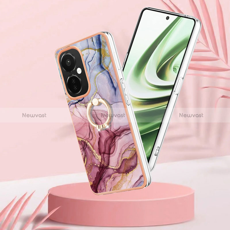 Silicone Candy Rubber Gel Fashionable Pattern Soft Case Cover with Finger Ring Stand Y01B for OnePlus Nord CE 3 Lite 5G