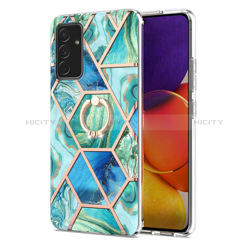 Silicone Candy Rubber Gel Fashionable Pattern Soft Case Cover with Finger Ring Stand Y01B for Samsung Galaxy A34 5G