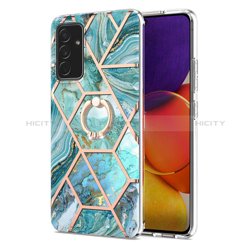 Silicone Candy Rubber Gel Fashionable Pattern Soft Case Cover with Finger Ring Stand Y01B for Samsung Galaxy A54 5G