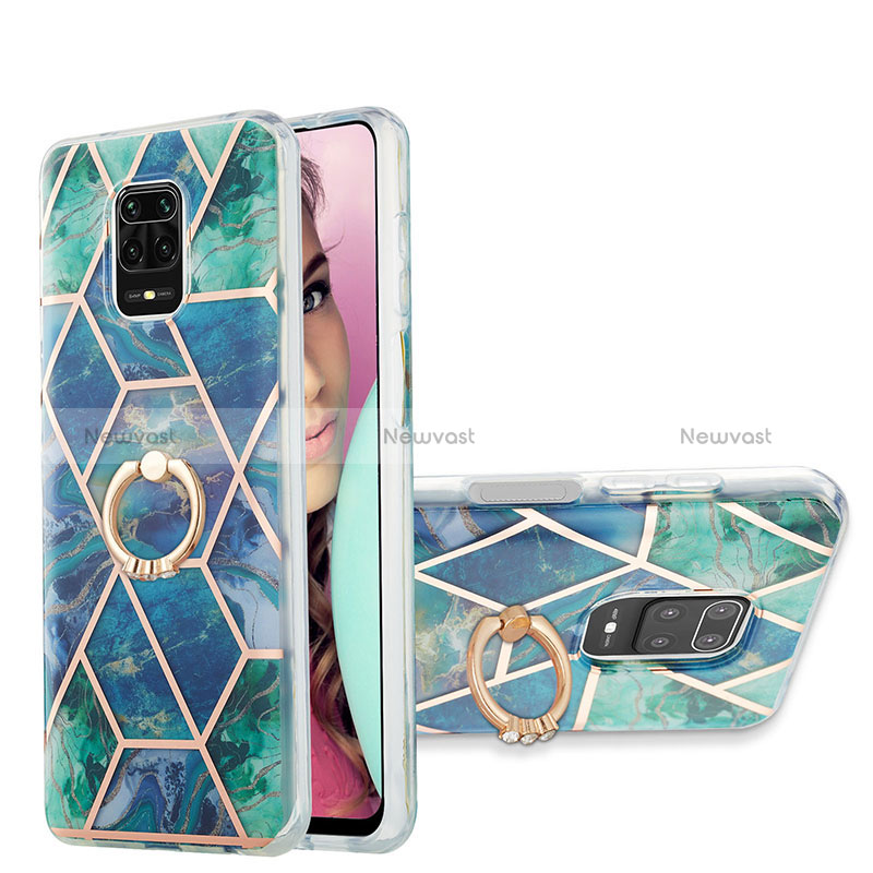 Silicone Candy Rubber Gel Fashionable Pattern Soft Case Cover with Finger Ring Stand Y01B for Xiaomi Poco M2 Pro