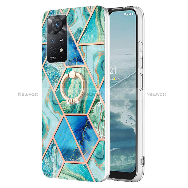 Silicone Candy Rubber Gel Fashionable Pattern Soft Case Cover with Finger Ring Stand Y01B for Xiaomi Redmi Note 12 Pro 4G