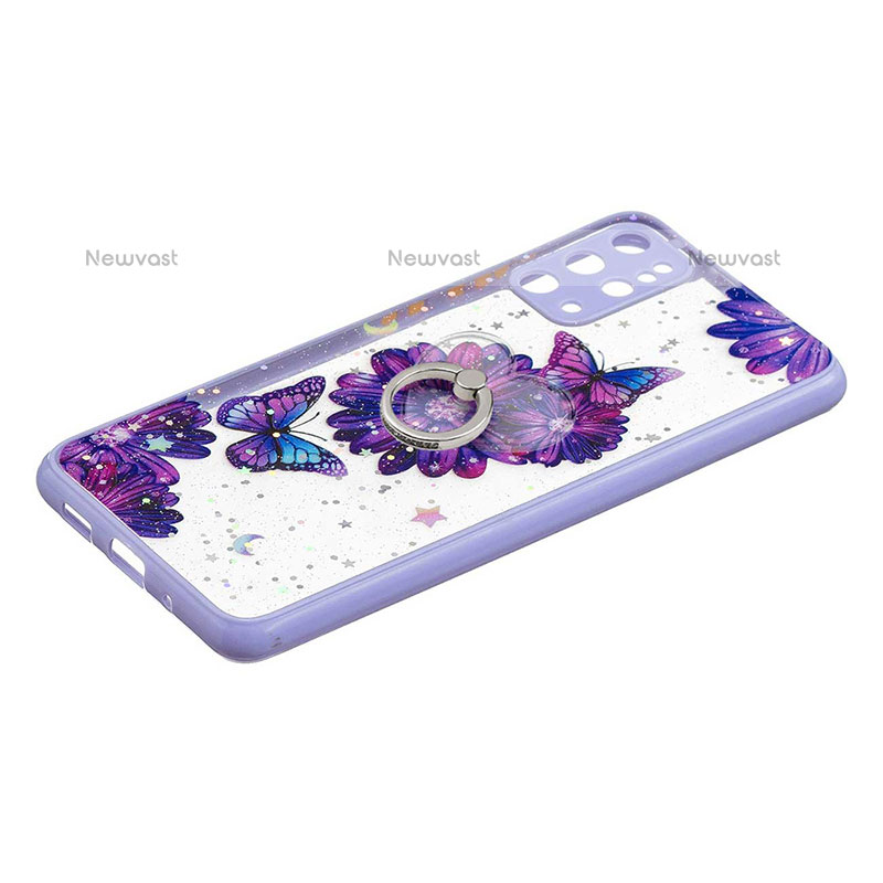 Silicone Candy Rubber Gel Fashionable Pattern Soft Case Cover with Finger Ring Stand Y01X for Samsung Galaxy S20 Plus 5G