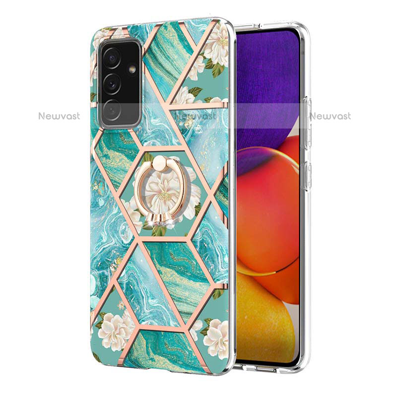 Silicone Candy Rubber Gel Fashionable Pattern Soft Case Cover with Finger Ring Stand Y02B for Samsung Galaxy Quantum2 5G