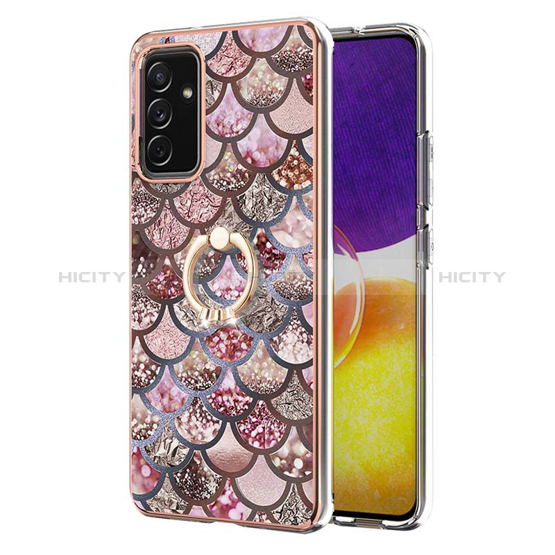 Silicone Candy Rubber Gel Fashionable Pattern Soft Case Cover with Finger Ring Stand Y03B for Samsung Galaxy A05s