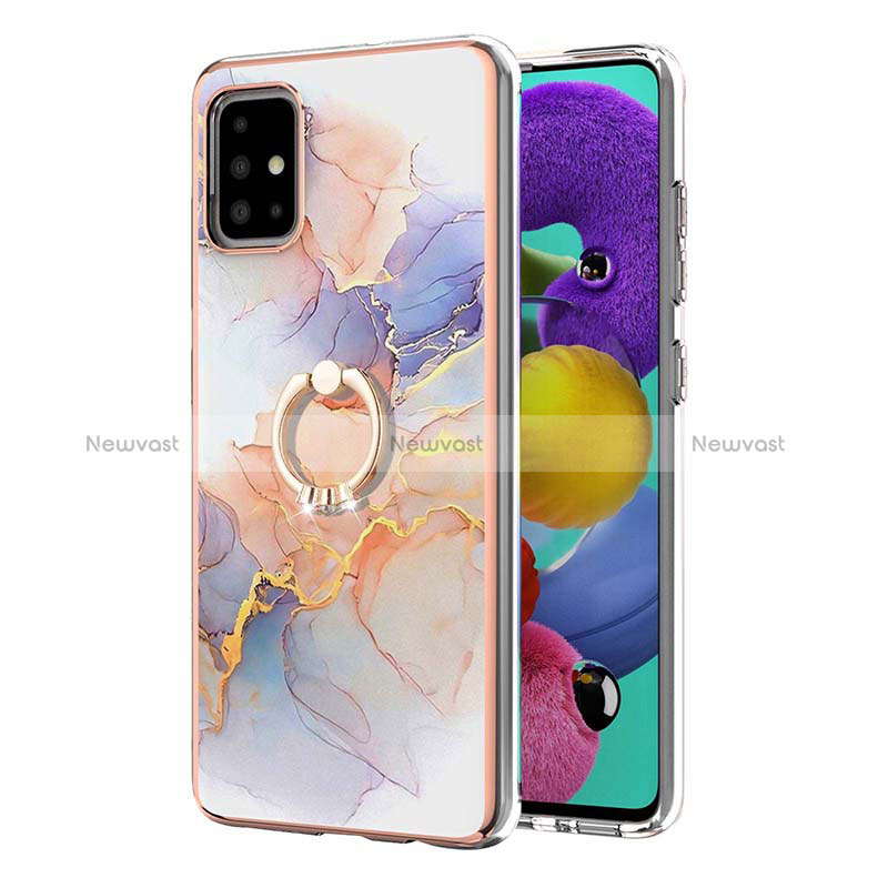 Silicone Candy Rubber Gel Fashionable Pattern Soft Case Cover with Finger Ring Stand Y03B for Samsung Galaxy M40S