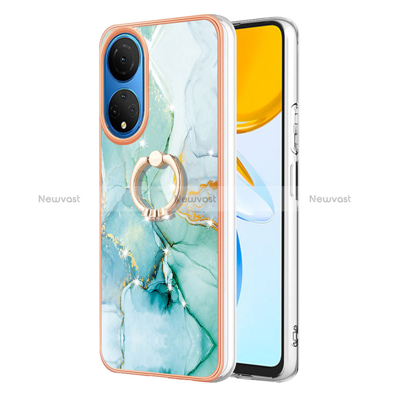 Silicone Candy Rubber Gel Fashionable Pattern Soft Case Cover with Finger Ring Stand Y05B for Huawei Honor X7