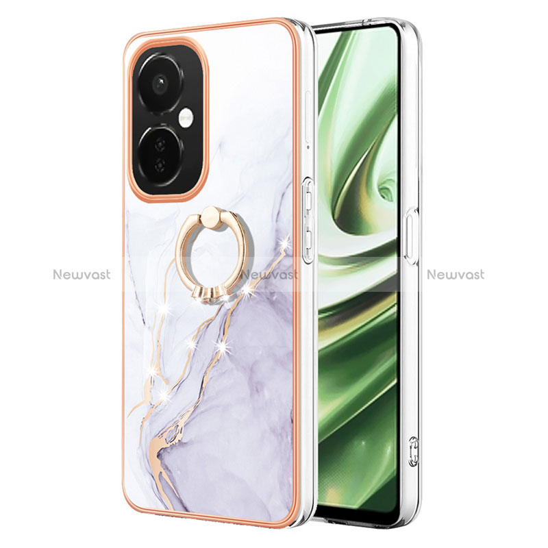 Silicone Candy Rubber Gel Fashionable Pattern Soft Case Cover with Finger Ring Stand Y05B for Oppo K11x 5G