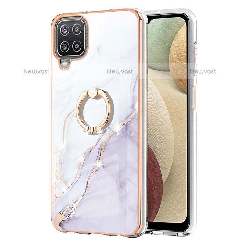 Silicone Candy Rubber Gel Fashionable Pattern Soft Case Cover with Finger Ring Stand Y05B for Samsung Galaxy F12