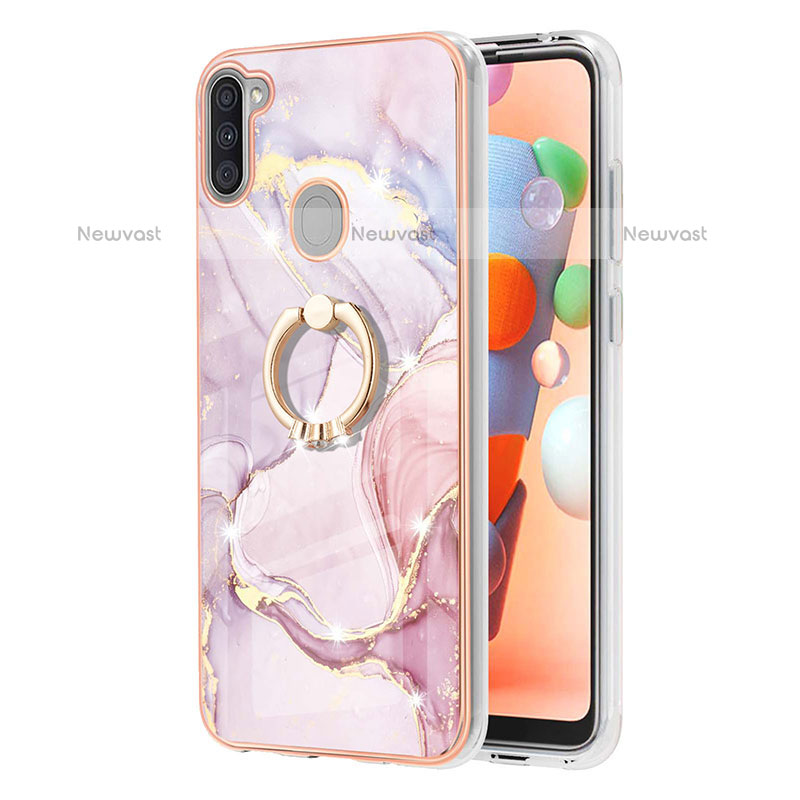 Silicone Candy Rubber Gel Fashionable Pattern Soft Case Cover with Finger Ring Stand Y05B for Samsung Galaxy M11