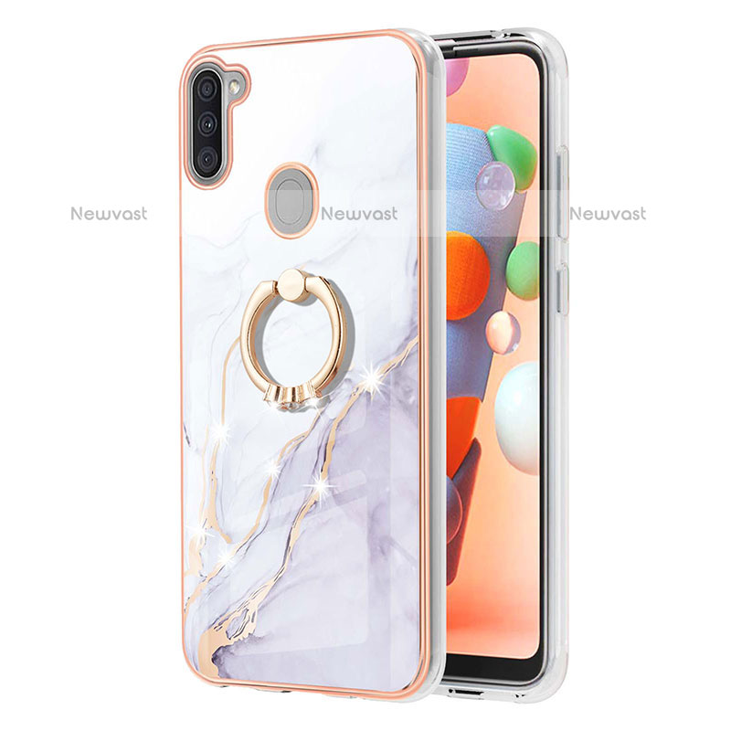 Silicone Candy Rubber Gel Fashionable Pattern Soft Case Cover with Finger Ring Stand Y05B for Samsung Galaxy M11