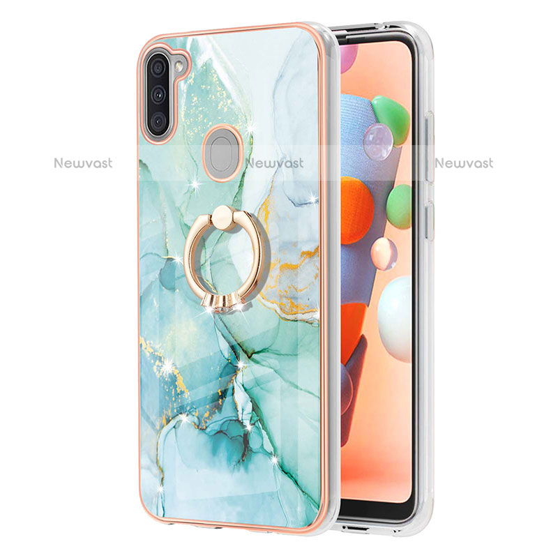 Silicone Candy Rubber Gel Fashionable Pattern Soft Case Cover with Finger Ring Stand Y05B for Samsung Galaxy M11