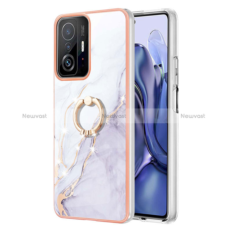 Silicone Candy Rubber Gel Fashionable Pattern Soft Case Cover with Finger Ring Stand Y05B for Xiaomi Mi 11T Pro 5G