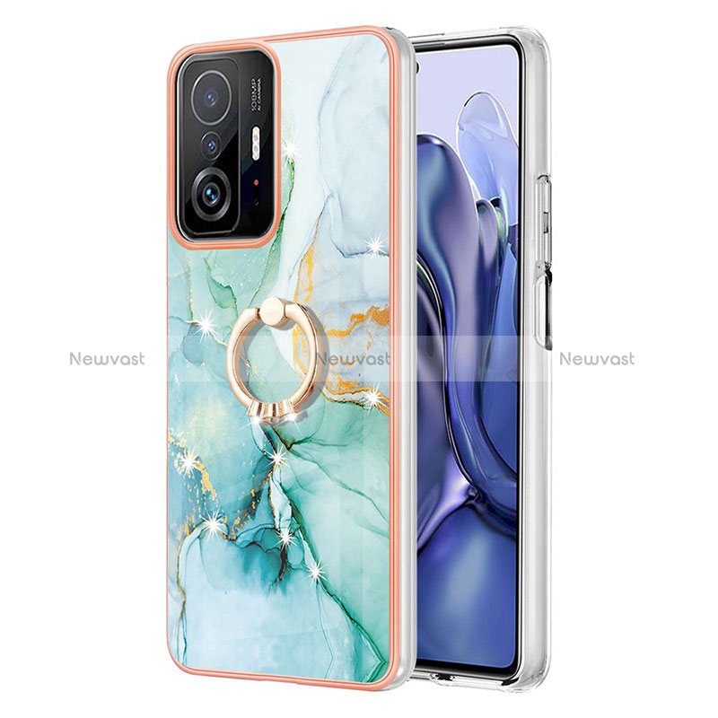 Silicone Candy Rubber Gel Fashionable Pattern Soft Case Cover with Finger Ring Stand Y05B for Xiaomi Mi 11T Pro 5G
