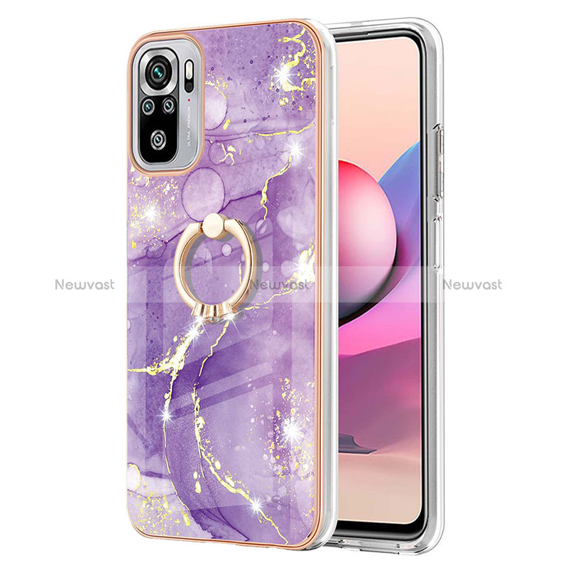 Silicone Candy Rubber Gel Fashionable Pattern Soft Case Cover with Finger Ring Stand Y05B for Xiaomi Poco M5S