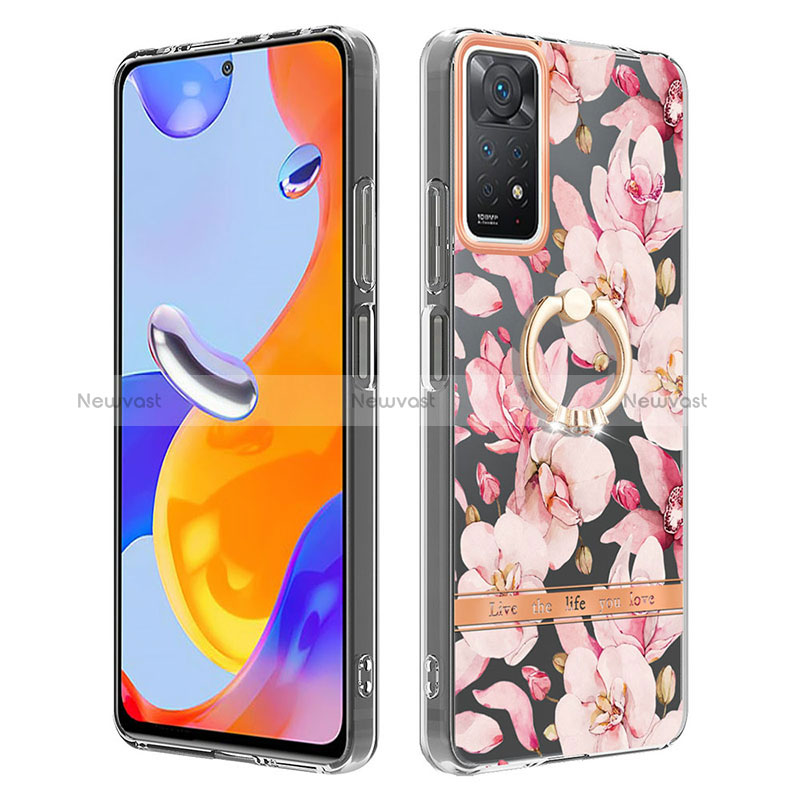 Silicone Candy Rubber Gel Fashionable Pattern Soft Case Cover with Finger Ring Stand Y06B for Xiaomi Redmi Note 12 Pro 4G