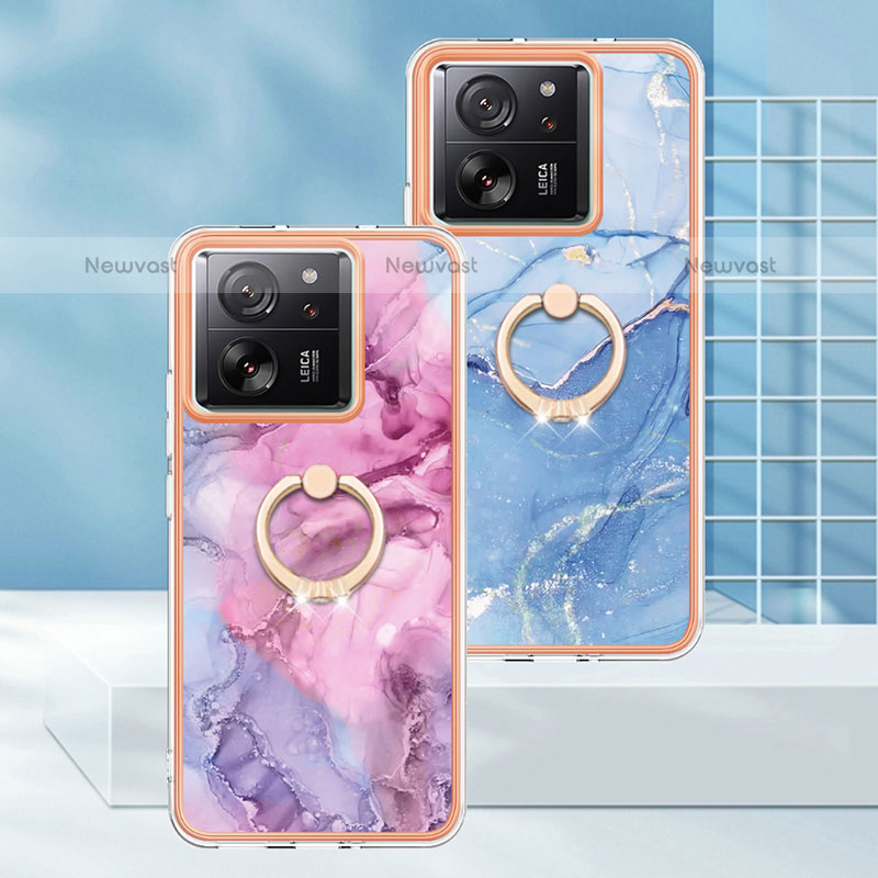 Silicone Candy Rubber Gel Fashionable Pattern Soft Case Cover with Finger Ring Stand YB1 for Xiaomi Redmi K60 Ultra 5G