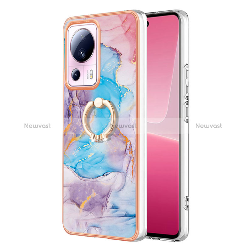 Silicone Candy Rubber Gel Fashionable Pattern Soft Case Cover with Finger Ring Stand YB3 for Xiaomi Mi 12 Lite NE 5G