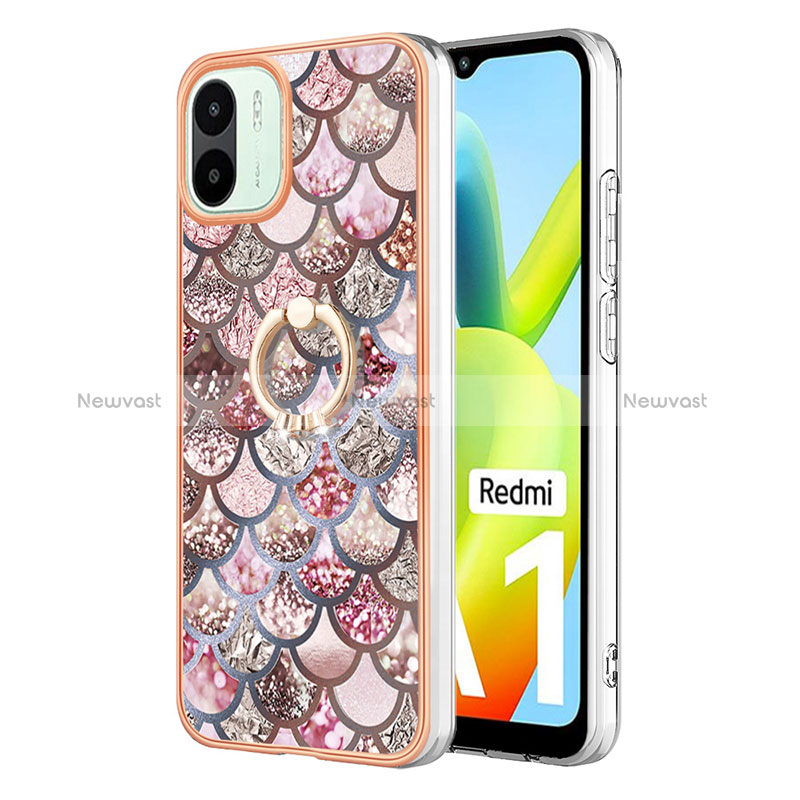 Silicone Candy Rubber Gel Fashionable Pattern Soft Case Cover with Finger Ring Stand YB3 for Xiaomi Poco C50