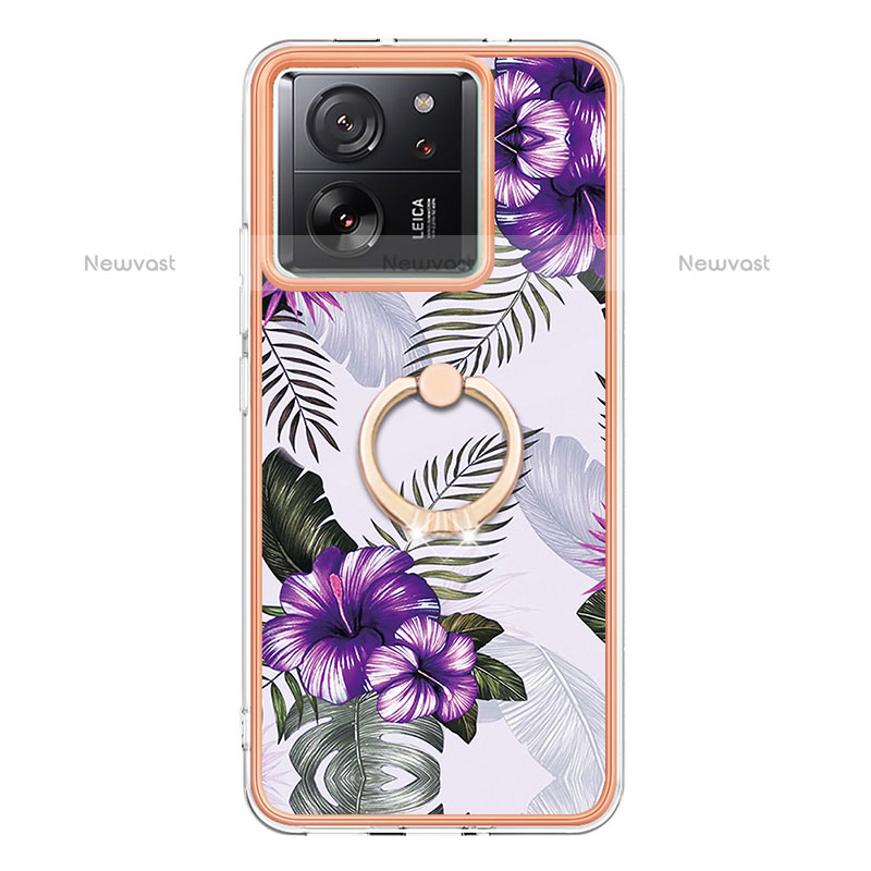 Silicone Candy Rubber Gel Fashionable Pattern Soft Case Cover with Finger Ring Stand YB3 for Xiaomi Redmi K60 Ultra 5G