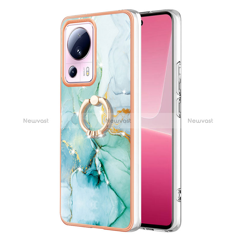 Silicone Candy Rubber Gel Fashionable Pattern Soft Case Cover with Finger Ring Stand YB5 for Xiaomi Civi 2 5G